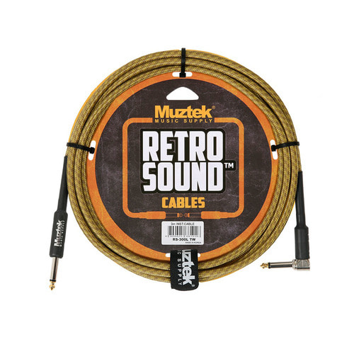 RETRO SOUND Cable 3m Angle Tweed (RS-300L TW) /PLUG 1자+ㄱ자/ 레트로 사운드 악기케이블 잭선